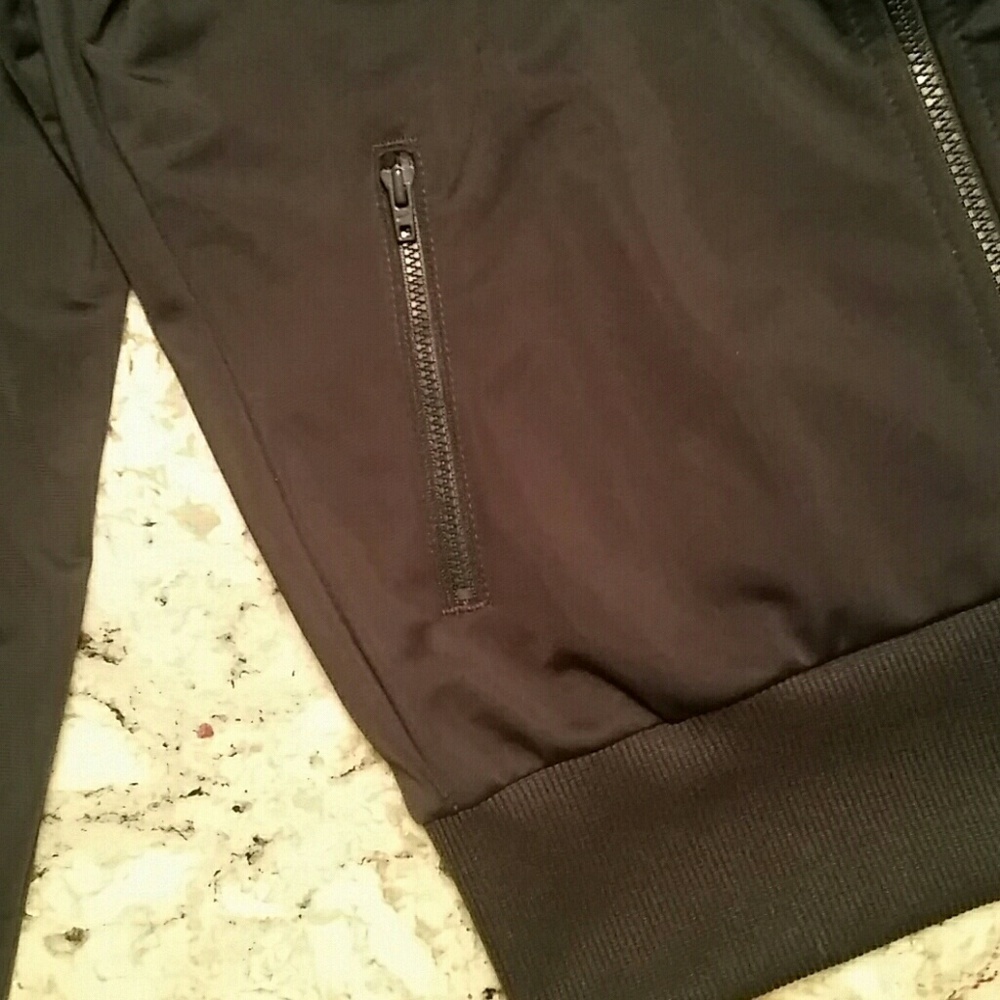 NIKE l Sweat Jacket Zippered Stripes Navy D5 - Picture 5 of 8